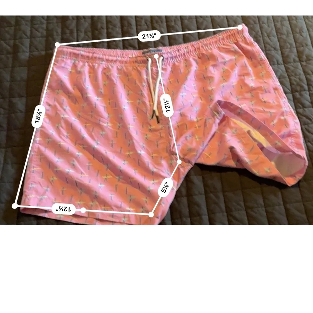 Crown & Ivy Mens XXL Swim Trunks Bundle Flamingo Surfer Pink Blue 2 Pack‎